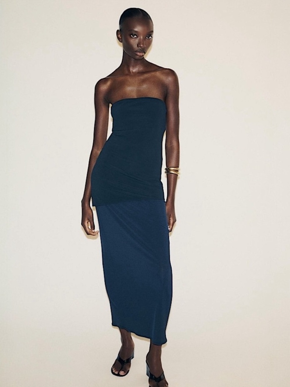 NWT Zara 1131/808/422 Strapless Maxi Dress S